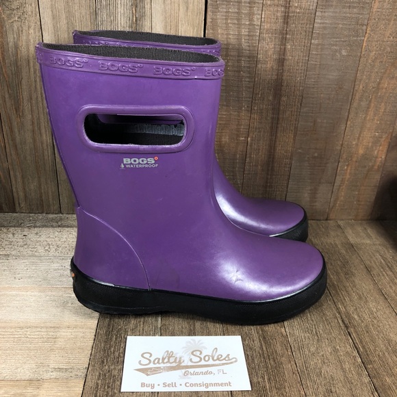 Bogs Other - Bogs K Skipper Solid Purple Rain Boots Youth Sz 2